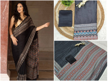 Ajrakh Rich Saree