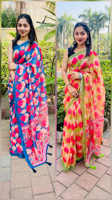 🌸 Beautiful Lilan Cotton Saree 🌸