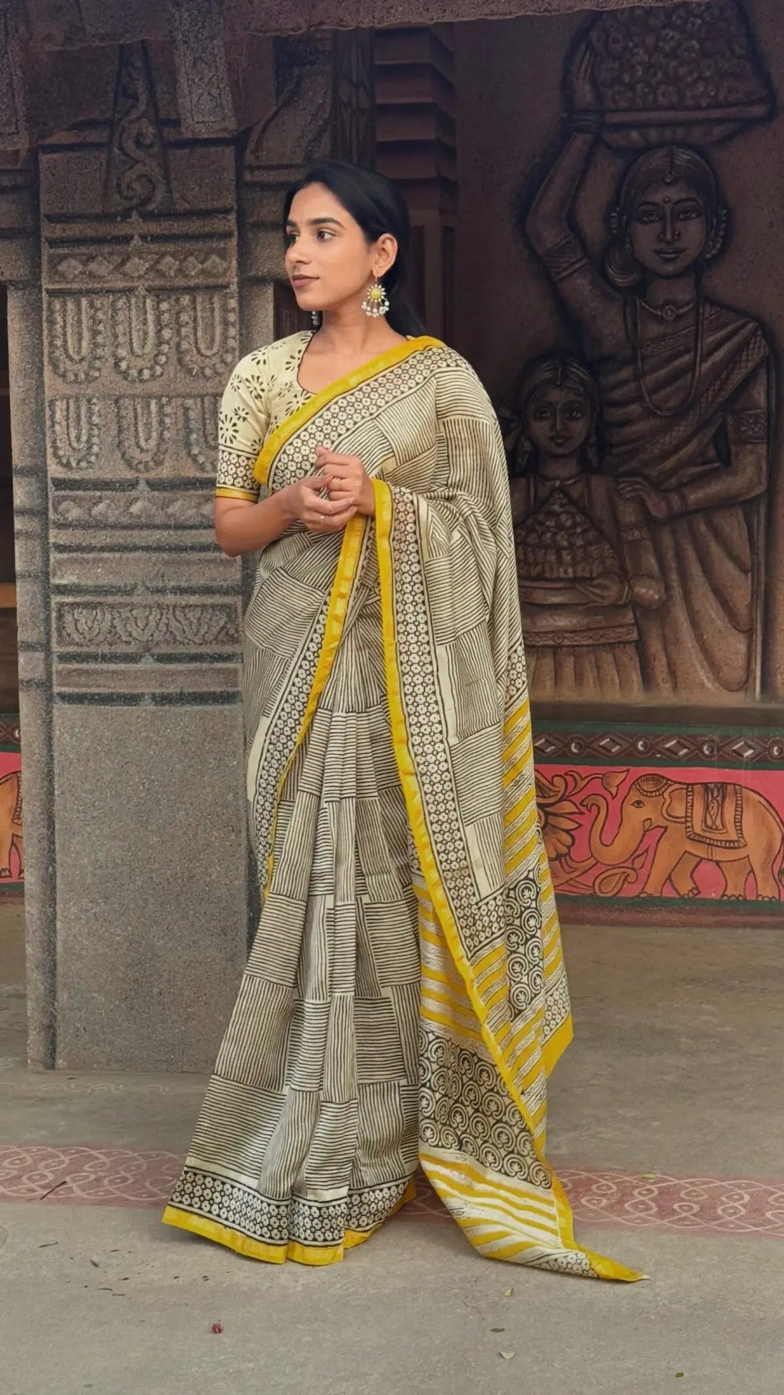 Elegant Lilan Cotton Digital Print Saree.