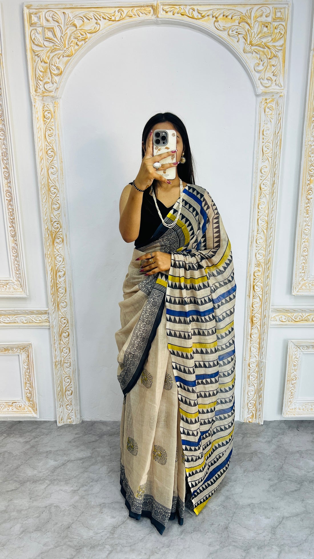 Premium Linen Cotton Saree