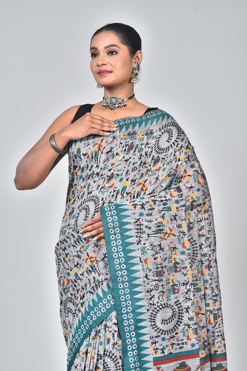 ✨ Premium Lilan Cotton Digital Print Saree ✨