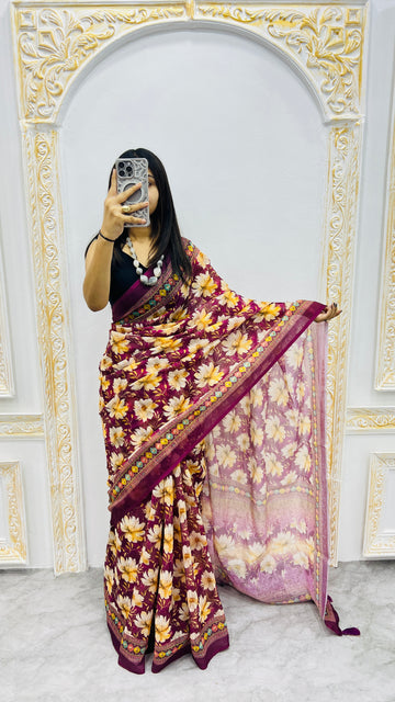 Lilan Cotton Digital Print Saree