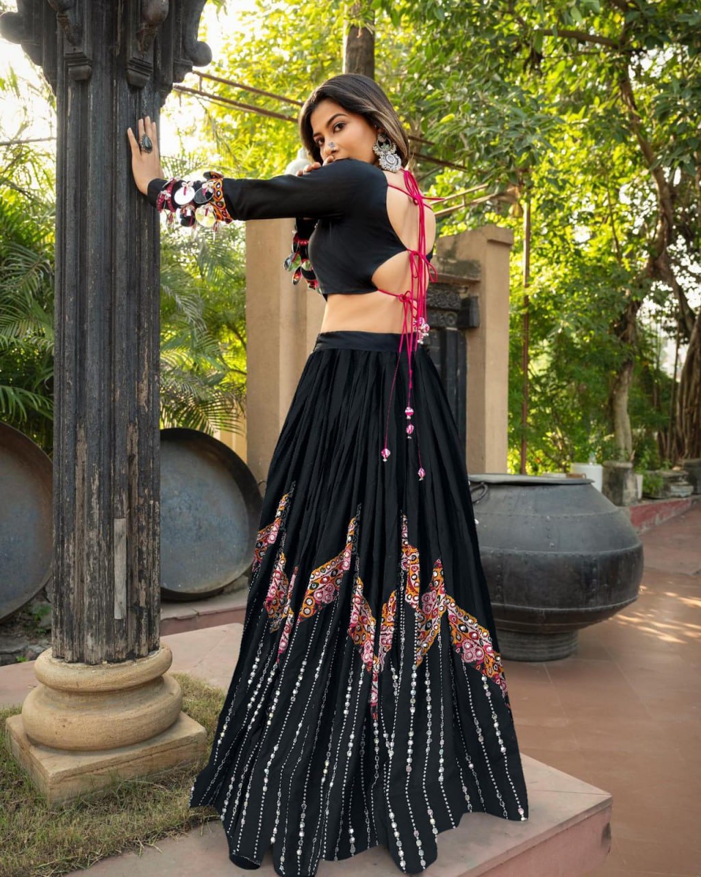 Lehenga choli is a Combination of Lehenga or Ghagra and choli (blouse) with Dupatta.