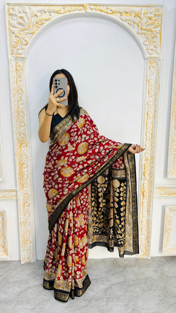 Cotton Silk Kalamkari Saree